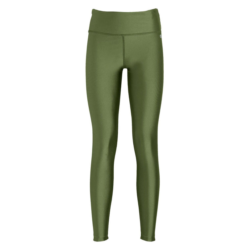 DEHA Shiny Micofibre Leggings - olivgrün glänzend, Einzelstück in M, Sale