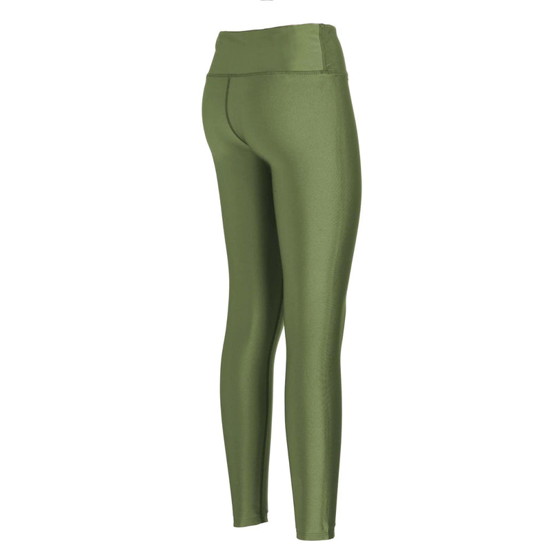 DEHA Shiny Micofibre Leggings - olivgrün glänzend, Einzelstück in M, Sale