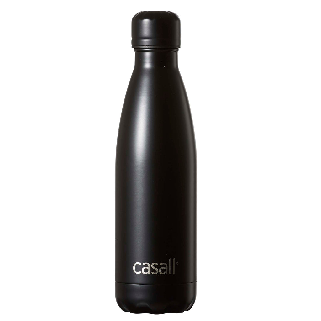 Casall Flasche ECO aus Edelstahl, Volumen 0,5L – Schwarz