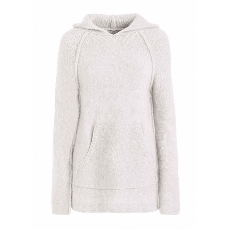 DEHA Fluffy Hooded Woll-Sweater, wollweiß, Einzelstück in S und M, Sale
