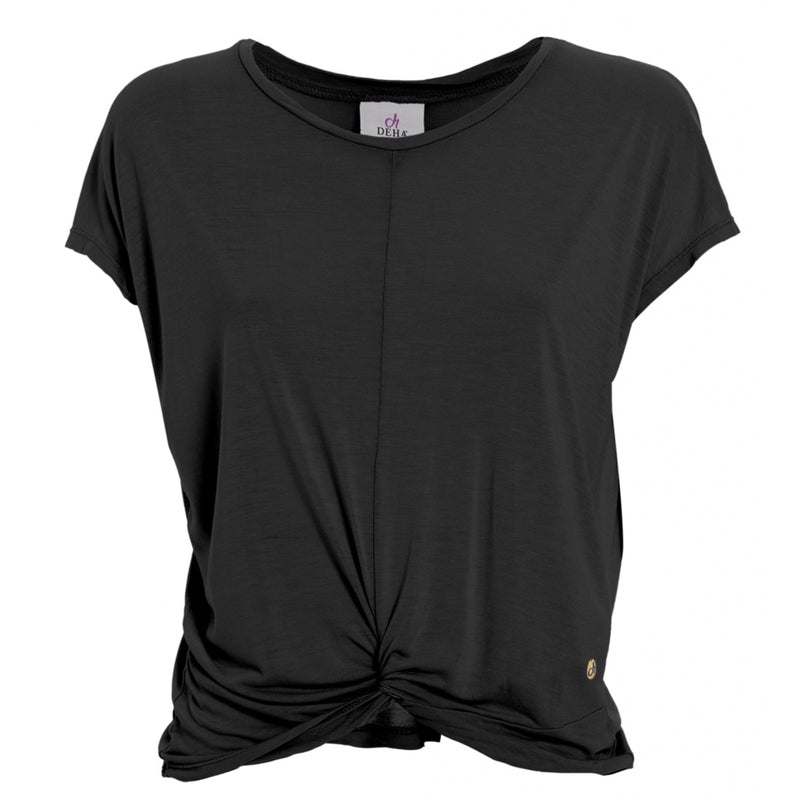 DEHA Knot T-Shirt - schwarz, Einzelstück in S und M, Sale